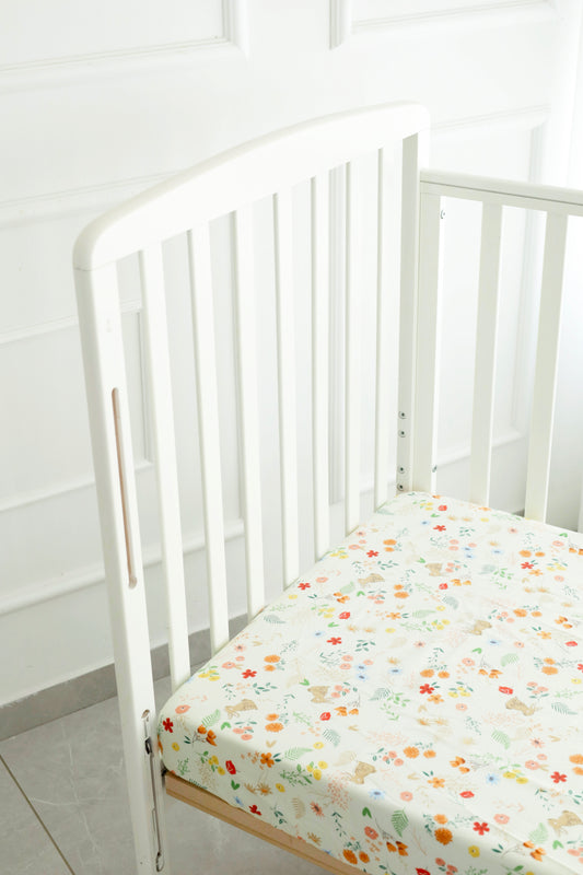 סדין “ארנבונים - פרחים”