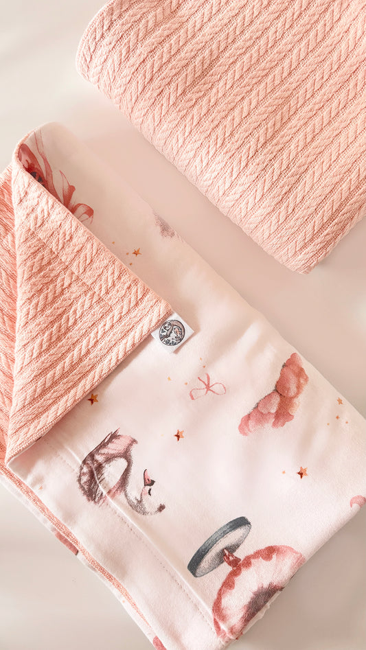 שמיכת כותנה צמה בלרינה