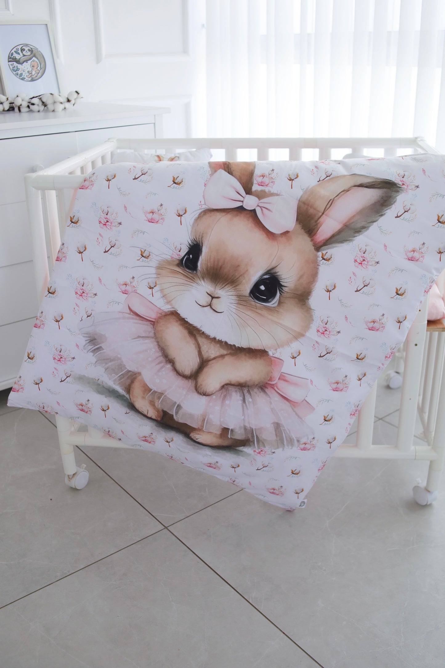 סט מצעים מבד סאטן ארנב