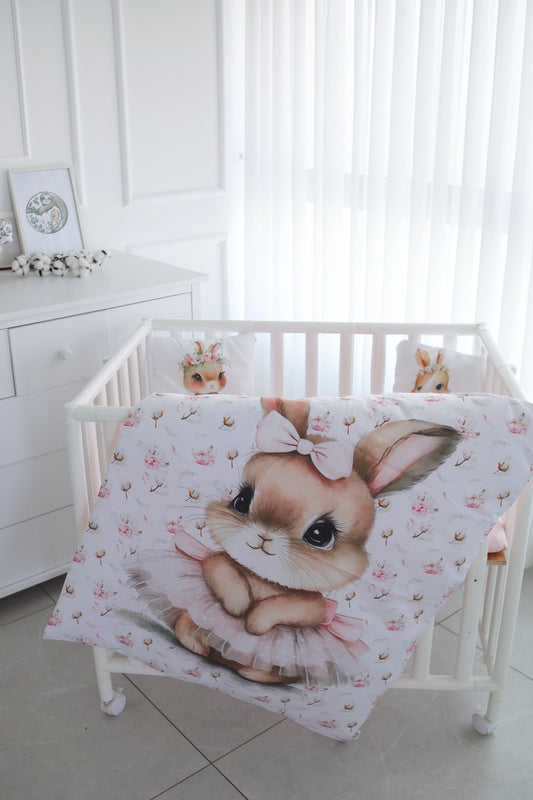 סט מצעים מבד סאטן ארנב