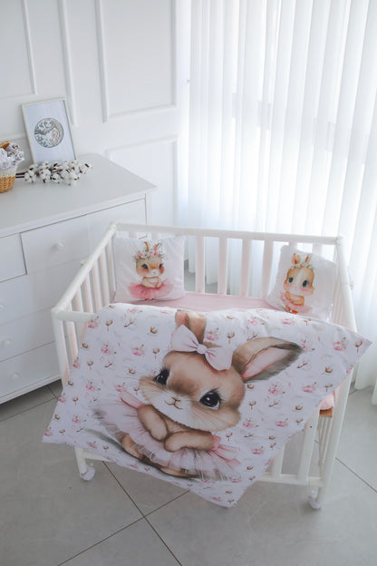 סט מצעים מבד סאטן ארנב