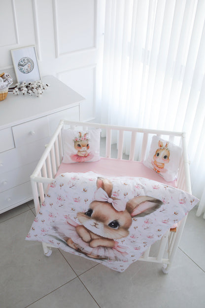 סט מצעים מבד סאטן ארנב