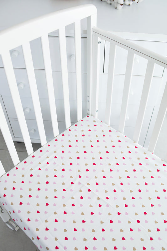 "סדין "לבבות ורודים