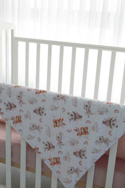 סט מצעי תינוקות מכותנה – בלרינות